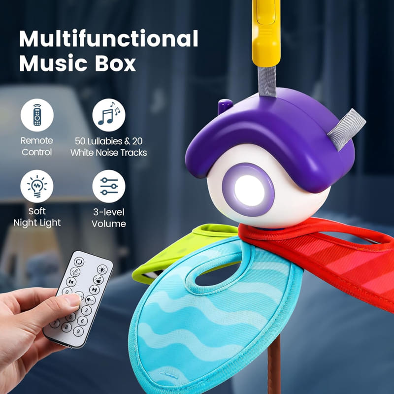 Бебешка музикална играчка за количка и кошара Raya Toys Baby Crib Bell