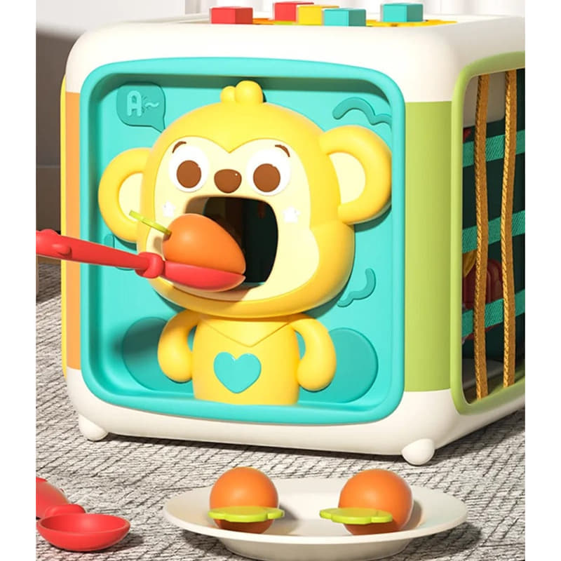 Бебешки куб активити Raya Toys Busy Smart Cube, със сменяеми панели