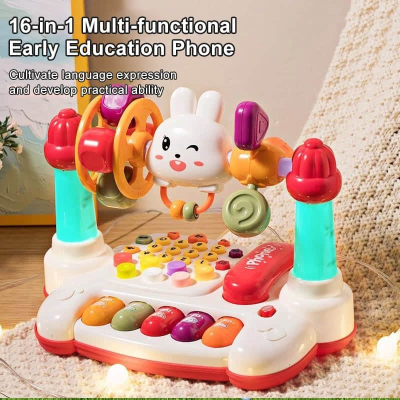 Бебешка интерактивна играчка телефон и пиано Raya Toys Telephone game