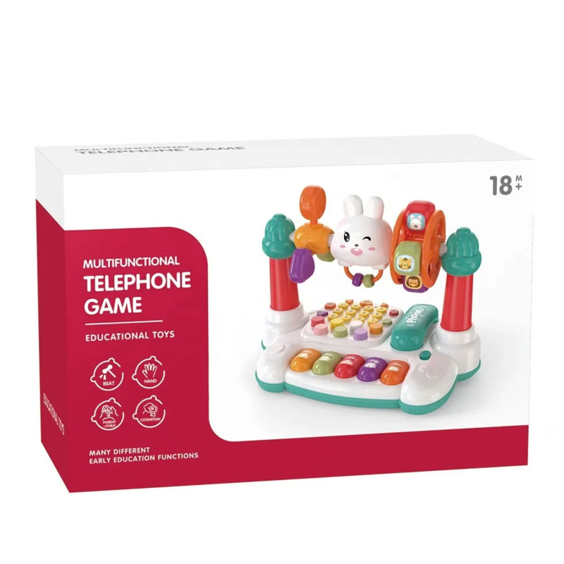 Бебешка интерактивна играчка телефон и пиано Raya Toys Telephone game