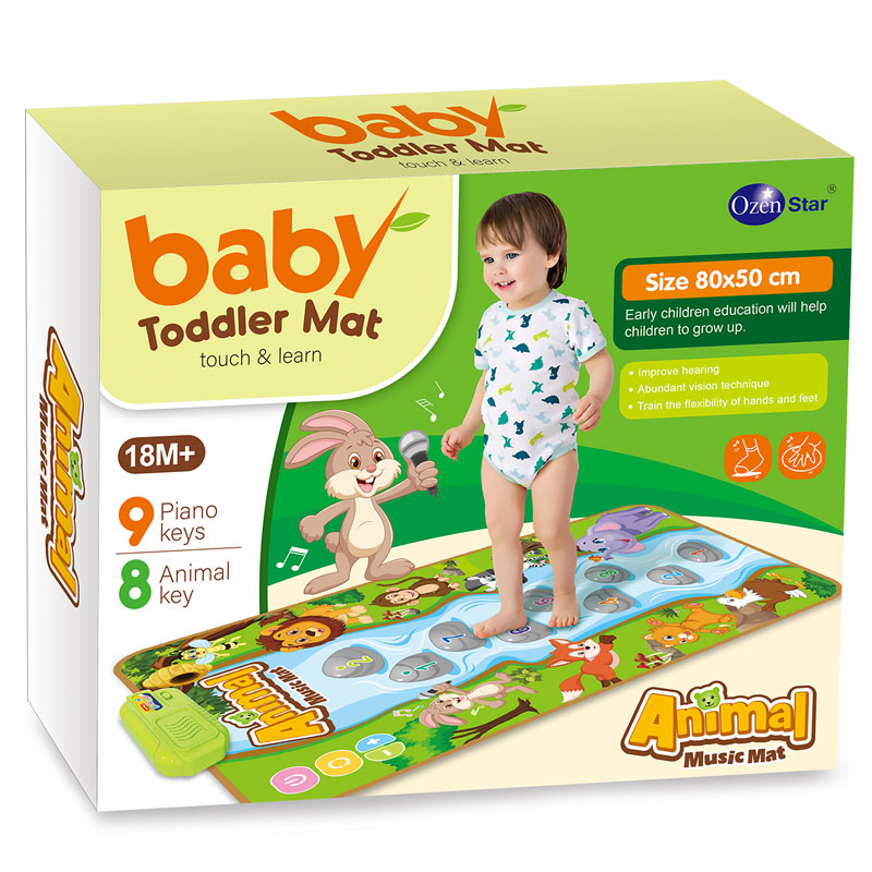 Музикално килимче за игра за бебе Raya Toys Пиано с животни