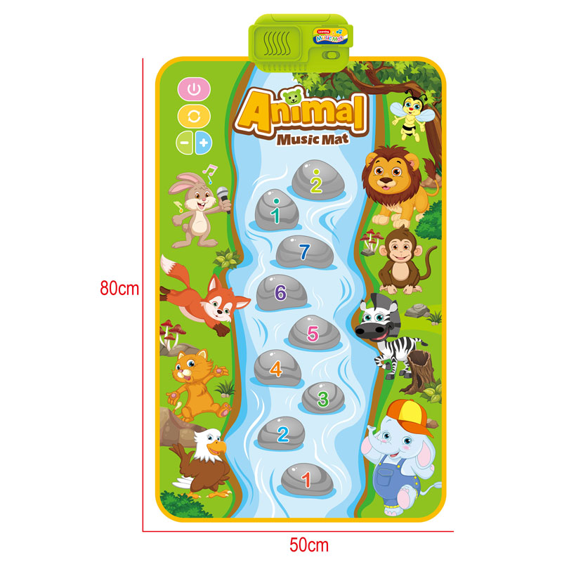 Музикално килимче за игра за бебе Raya Toys Пиано с животни