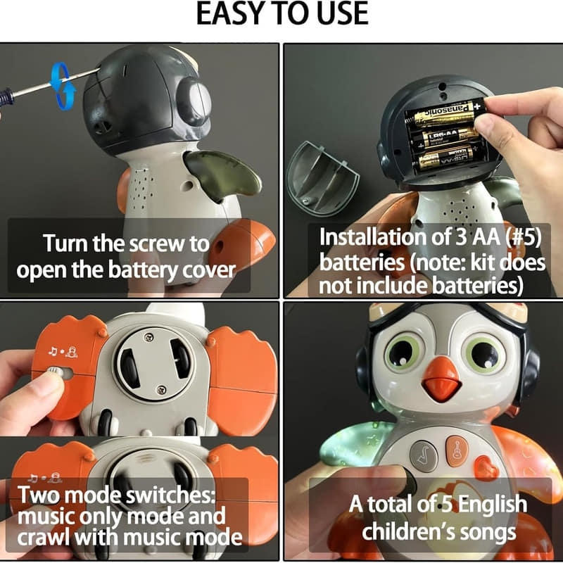 Бебешко интерактивно пингвинче Raya Toys Rocking Penguin, с музика и звуци