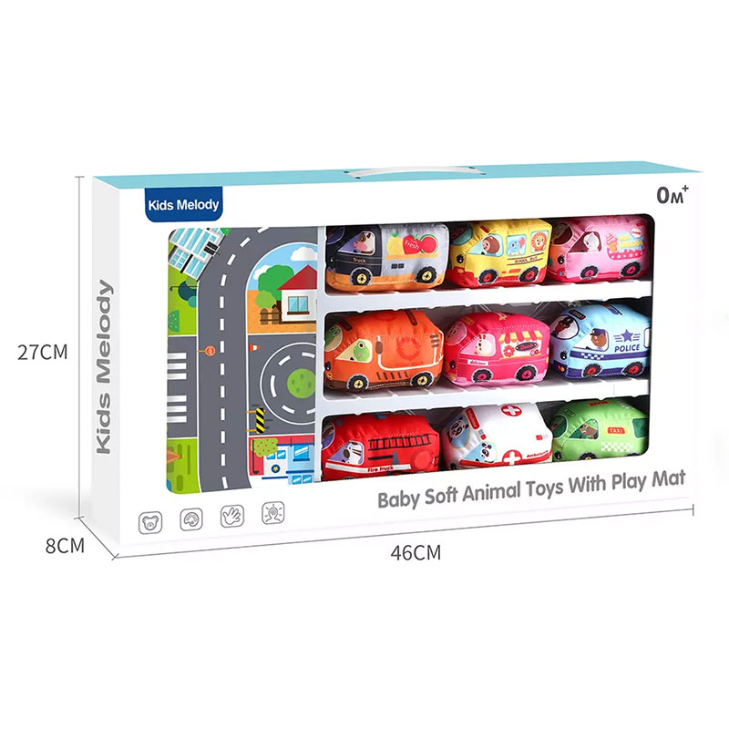 Бебешко килимче за игра 2 в 1 Raya Toys с 6 меки коли