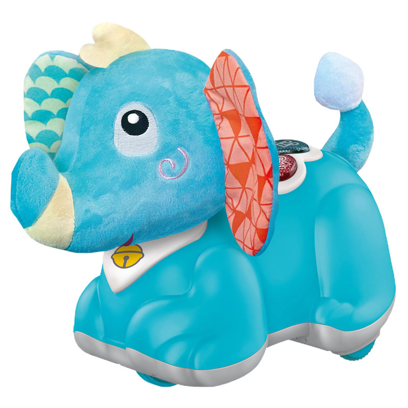 Музикална бебешка играчка Raya Toys Слонче със светлини