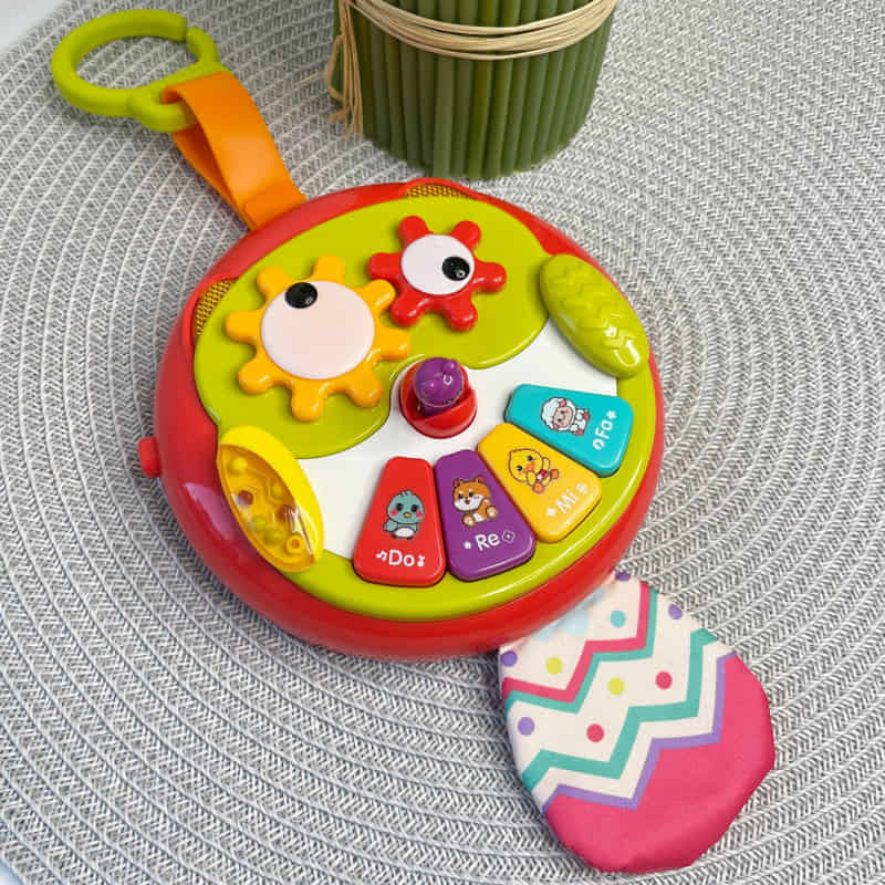 Бебешко пиано дрънкалка Raya Toys Сова, с звук