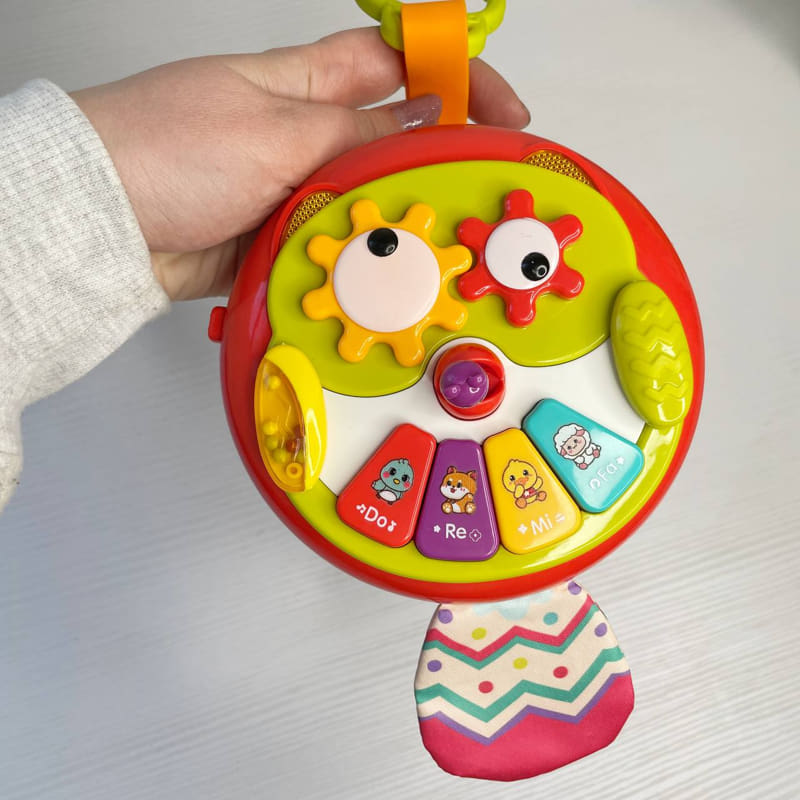 Бебешко пиано дрънкалка Raya Toys Сова, с звук