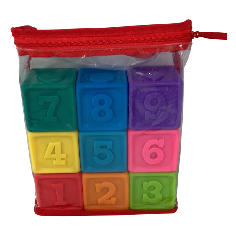 Комплект гумени сензорни блокчета Raya Toys 9 бр.