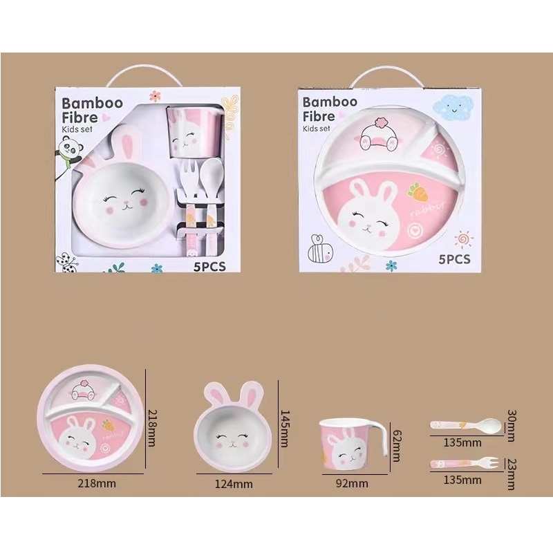 Детски сервиз за хранене Raya Toys Животни, 5 части