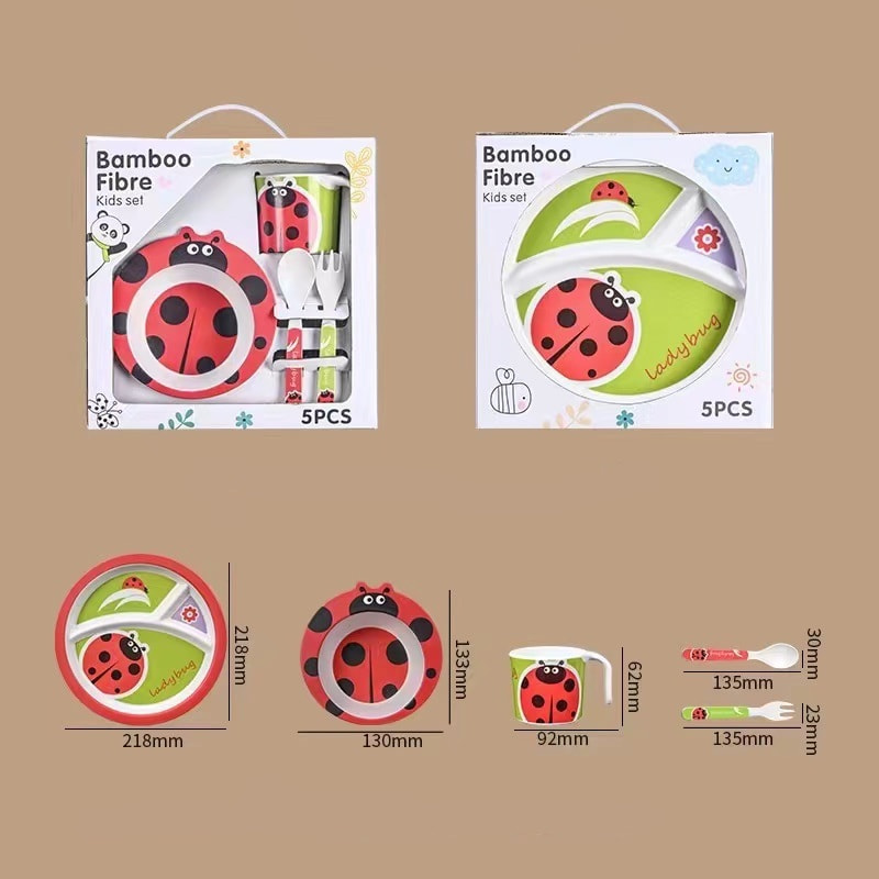 Детски сервиз за хранене Raya Toys Животни, 5 части