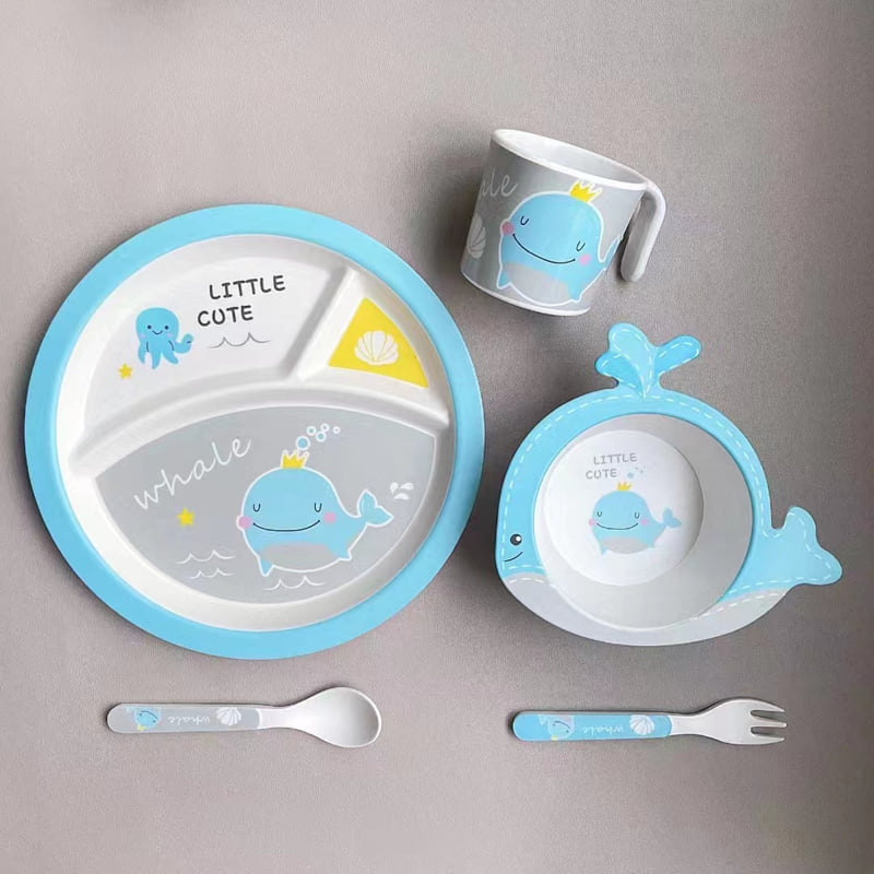 Детски сервиз за хранене Raya Toys Животни, 5 части