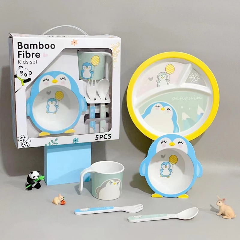 Детски сервиз за хранене Raya Toys Животни, 5 части