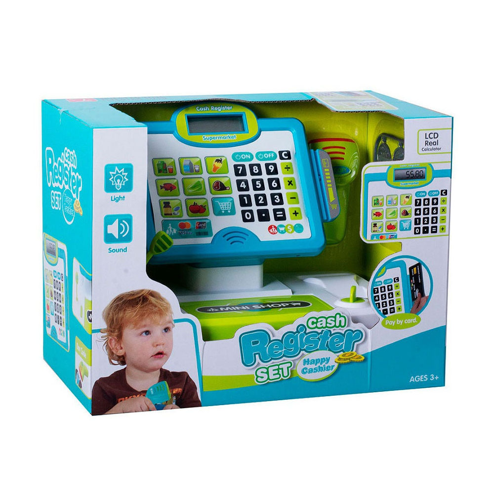Детски касов апарат Raya Toys, Зелен