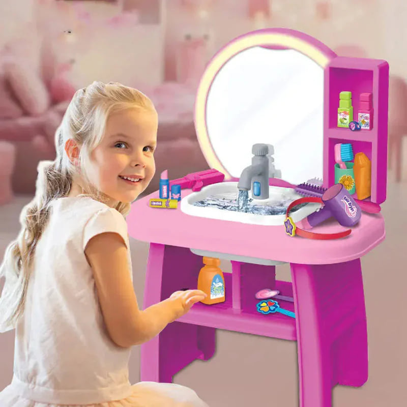 Детска тоалетка Raya Toys Princess Makeup Playset с вода и светлини
