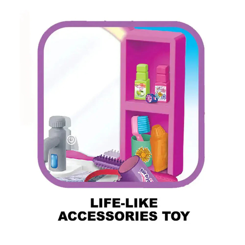 Детска тоалетка Raya Toys Princess Makeup Playset с вода и светлини