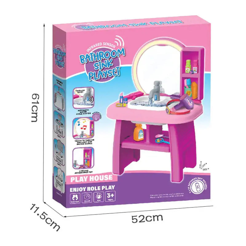 Детска тоалетка Raya Toys Princess Makeup Playset с вода и светлини