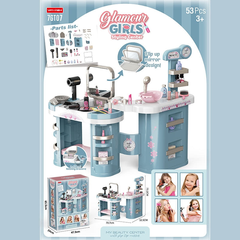 Детски център за красота Raya Toys Glamour Girls, 54 ч.