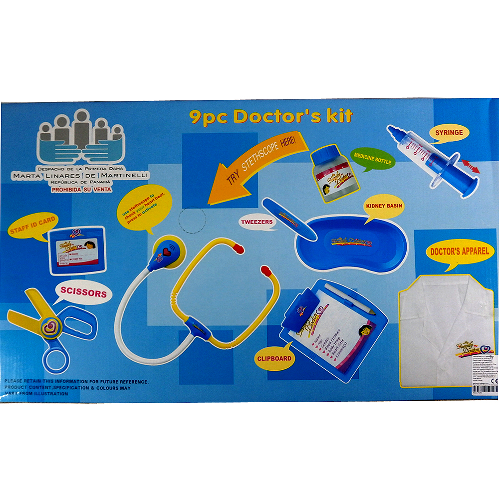 Докторски комплект с престилка Raya Toys Син