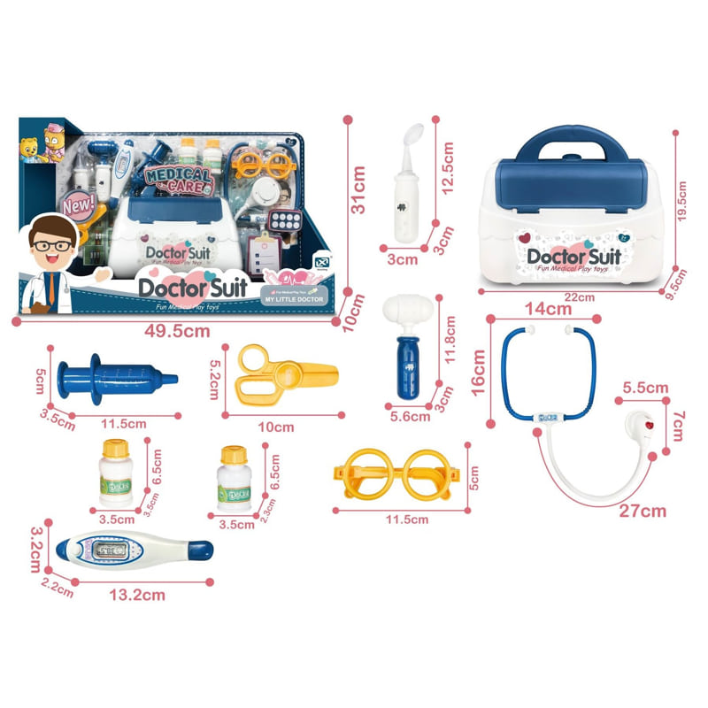 Докторски комплект Raya Toys My little doctor, с чанта