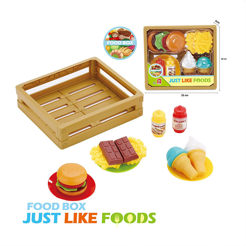 Игрален комплект Raya Toys Food Box Бургер и сладолед