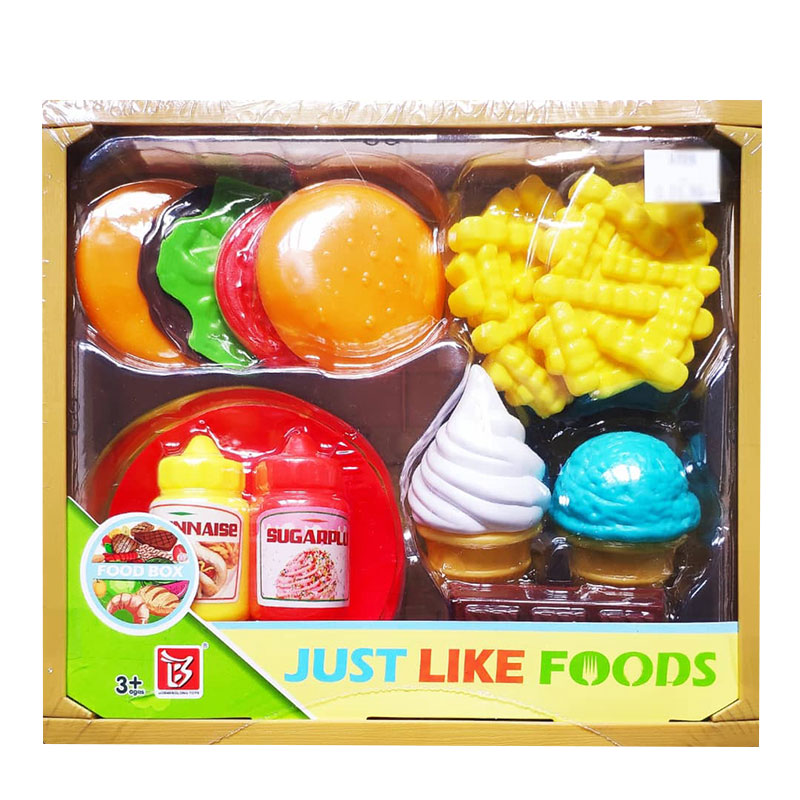 Игрален комплект Raya Toys Food Box Бургер и сладолед