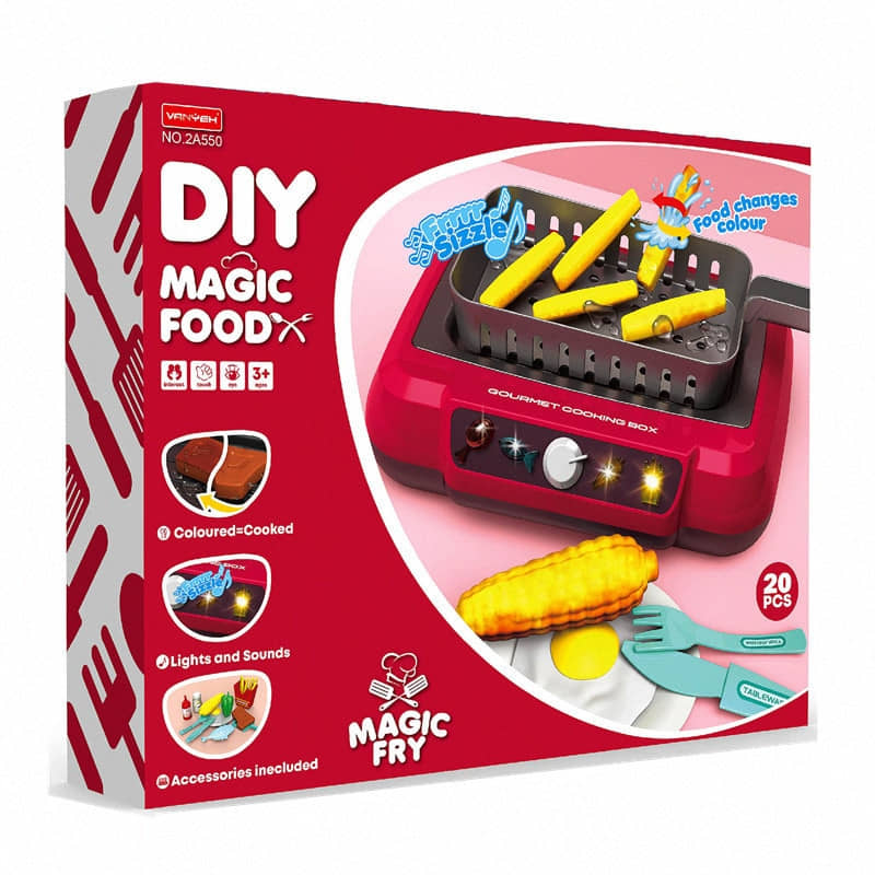 Детски кухненски комплект Raya Toys Magic Food, уред за готвене с вода и аксесоари