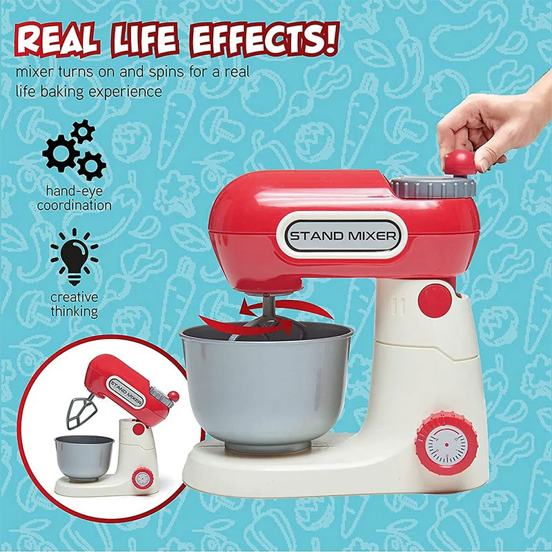 Детски миксер Raya Toys Червен, със звуци и светлини