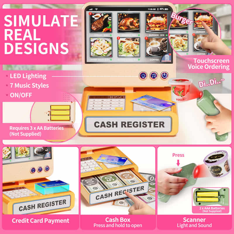 Детски супермаркет Raya Toys Dream Supermarket, с кафемашина и аксесоари