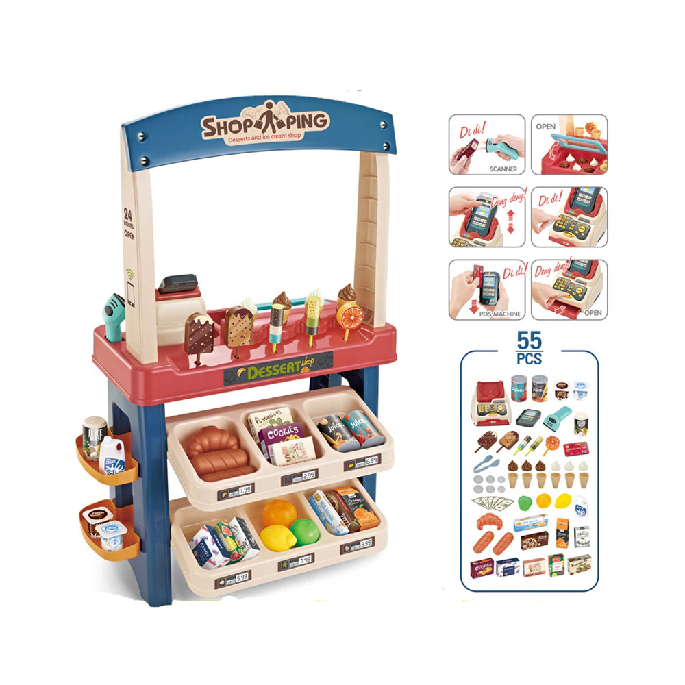 Щанд за сладолед и десерти Raya Toys Home, Син