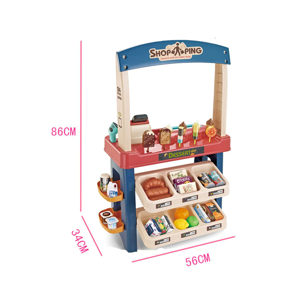 Щанд за сладолед и десерти Raya Toys Home, Син