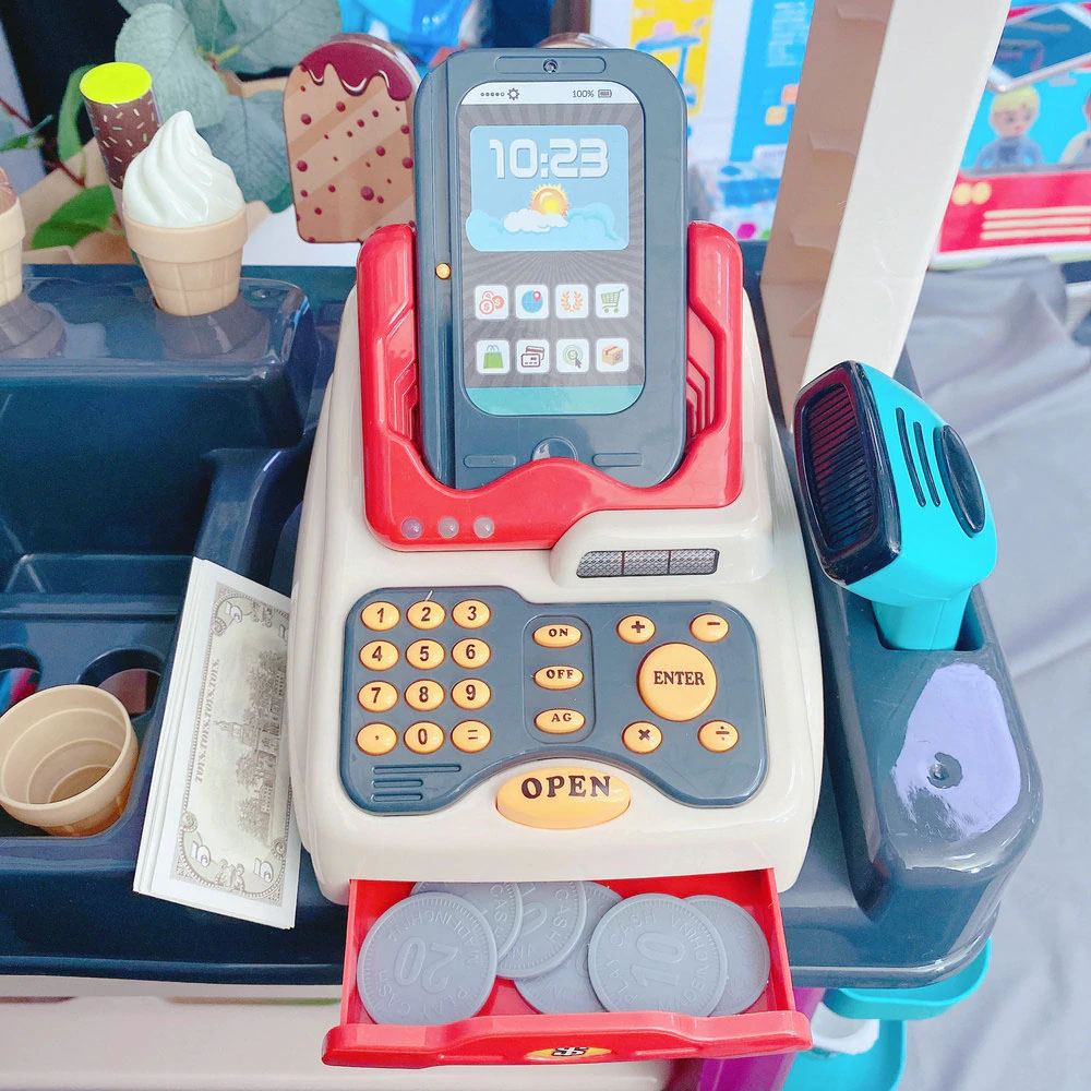 Щанд за сладолед и десерти Raya Toys Home, Син