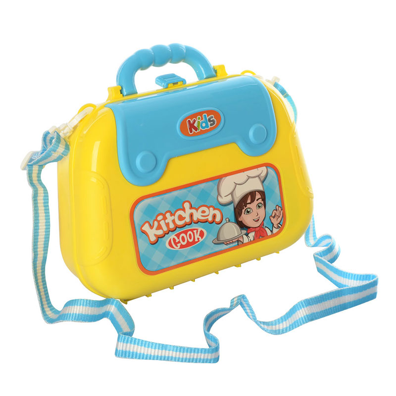 Детска кухня в куфарче Raya Toys Mini Жълт/Син