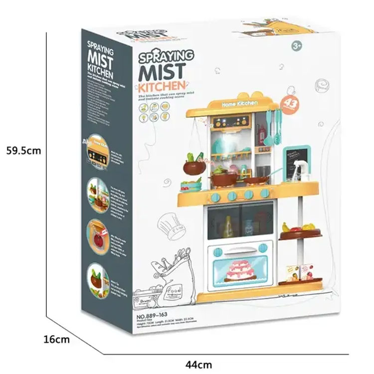 Детска кухня Raya Toys Spraying Mist със светлини, звуци и течаща вода