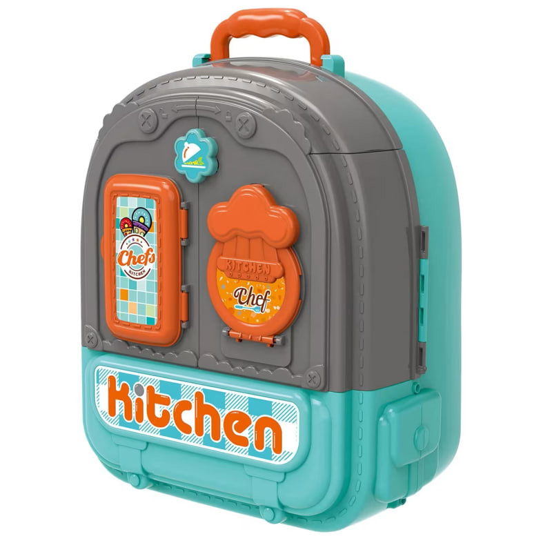 Детска кухня в куфар Raya Toys 3в1 Мента