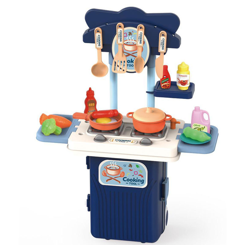 Детска кухня в куфар 4 в 1 Raya Toys 19 части