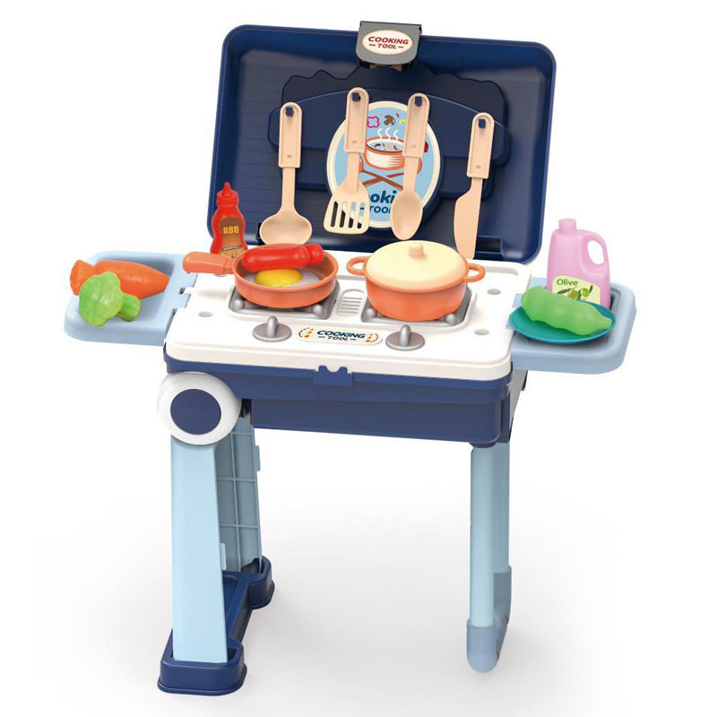 Детска кухня в куфар 4 в 1 Raya Toys 19 части