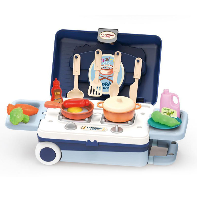 Детска кухня в куфар 4 в 1 Raya Toys 19 части