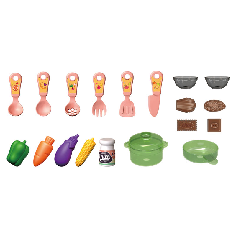 Детска кухня в чанта Raya Toys Зайче, с течаща вода, 20 части