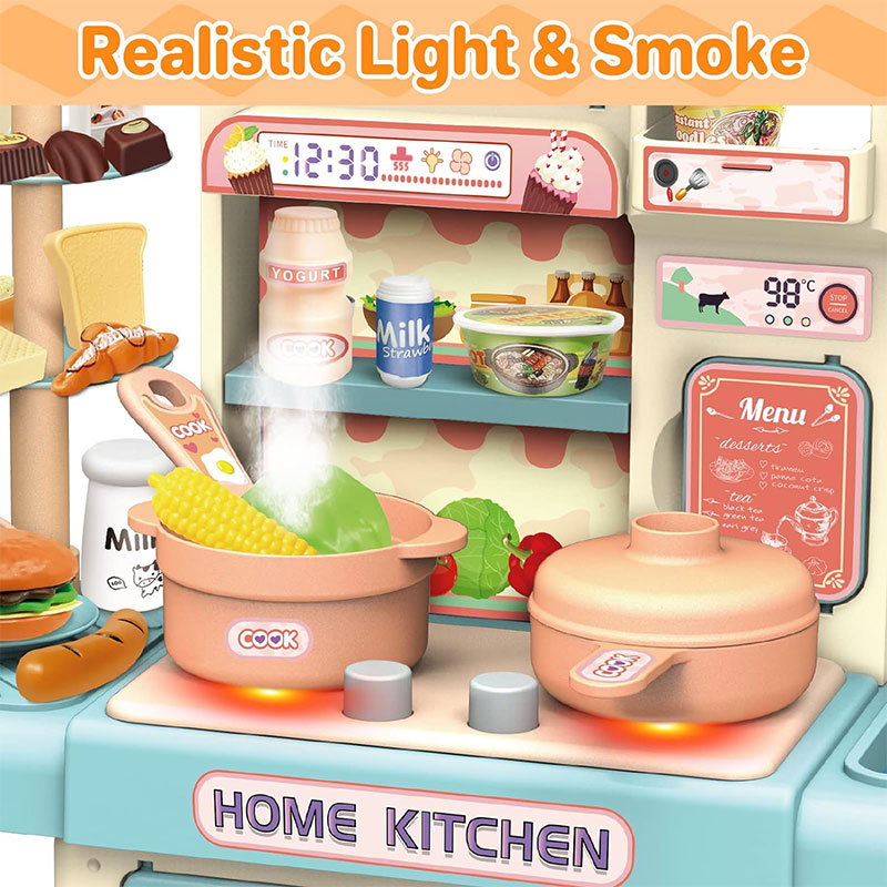Детска кухня Raya Toys Dream Kitchen с течаща вода и пара, 33 части
