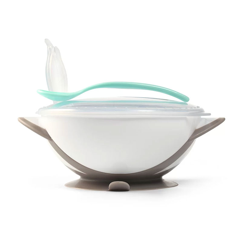 Купа с капак и лъжичка Babyono Suction bowl 1063