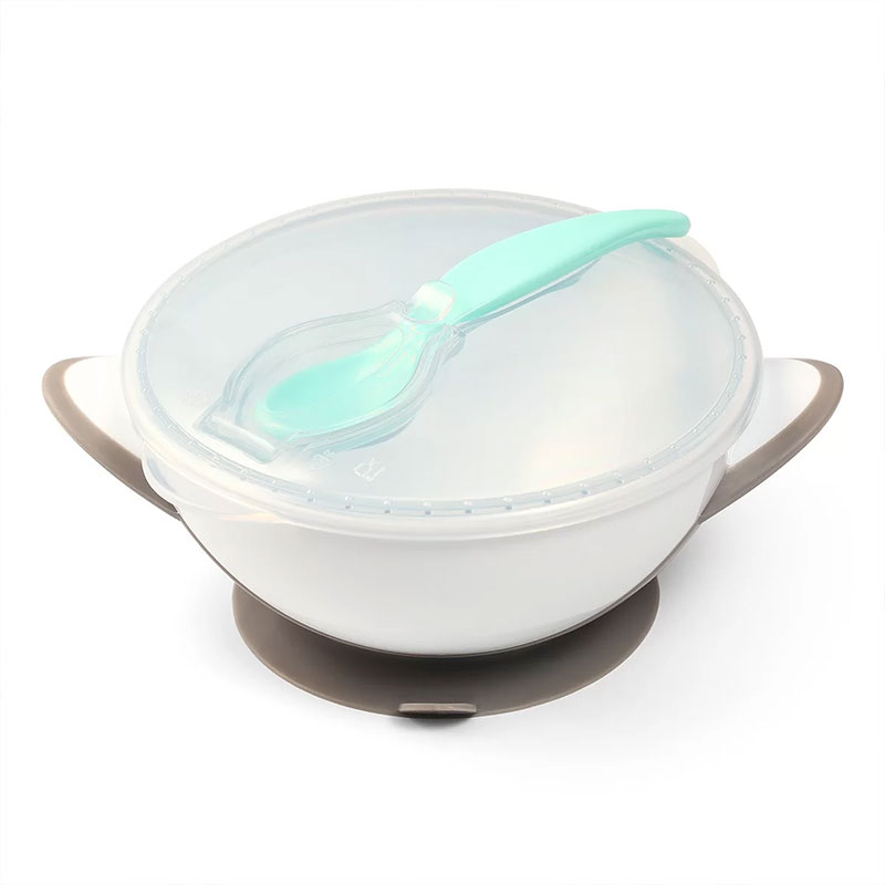 Купа с капак и лъжичка Babyono Suction bowl 1063