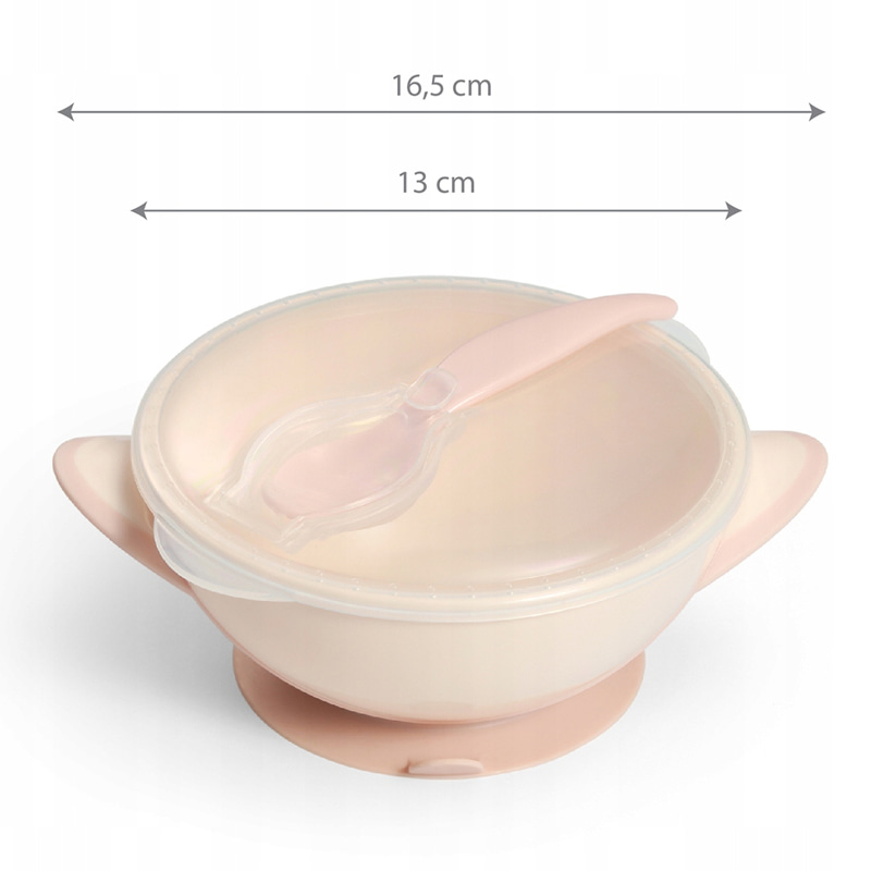 Купа с капак и лъжичка Babyono Suction bowl 1063