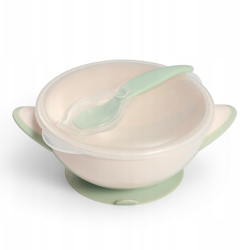 Купа с капак и лъжичка Babyono Suction bowl 1063