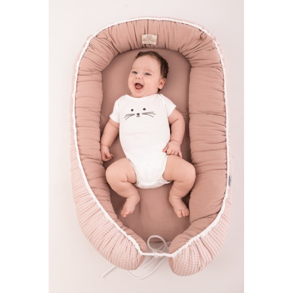 Двулицево бебешко кошче-гнездо Baby Matex Prestige Muslin