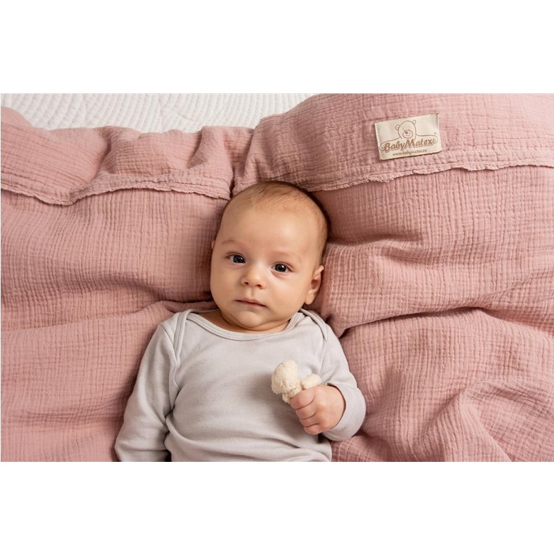Спален комплект Baby Matex Muslin, 2 ч.,100х135 см, розов, 0384-12