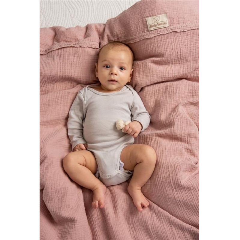 Спален комплект Baby Matex Muslin, 2 ч.,100х135 см, розов, 0384-12
