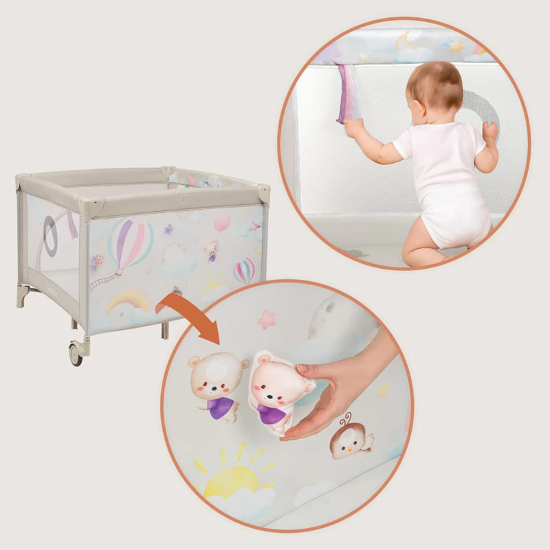 Бебешка кошара за игра Lionelo Mille Plus