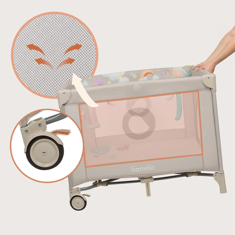 Бебешка кошара за игра Lionelo Mille Plus