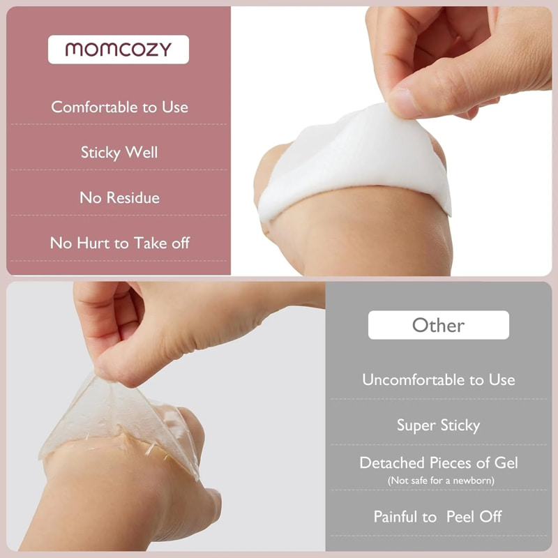 Успокояващи гел подплънки Momcozy Hydrogel Breast Pads, с ланолин, 6 бр.