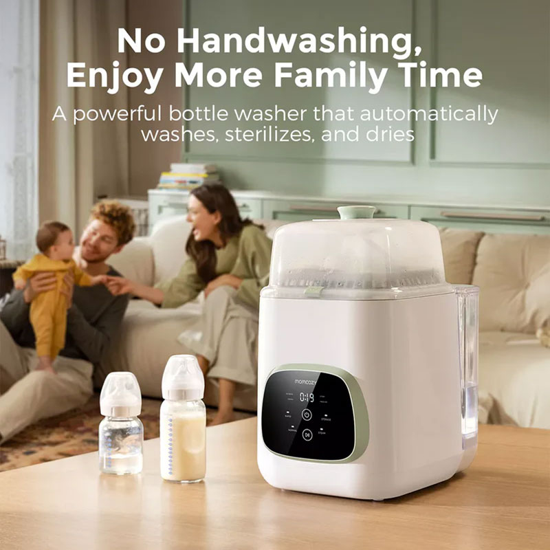 Уред за миене на бебешки шишета и съдове и стерилизатор 2 в 1 Momcozy KleanPal Pro